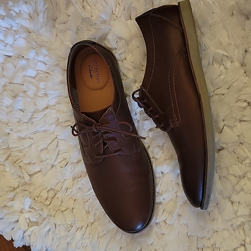 Collection by Clarks Ultimate Comfort brown oxford lace up men's shoes  13 …EUC